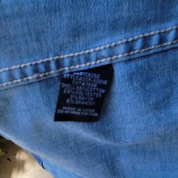 Velvet Heart Snap Long Sleeve Jean Dress  Small - Picture 6 of 16